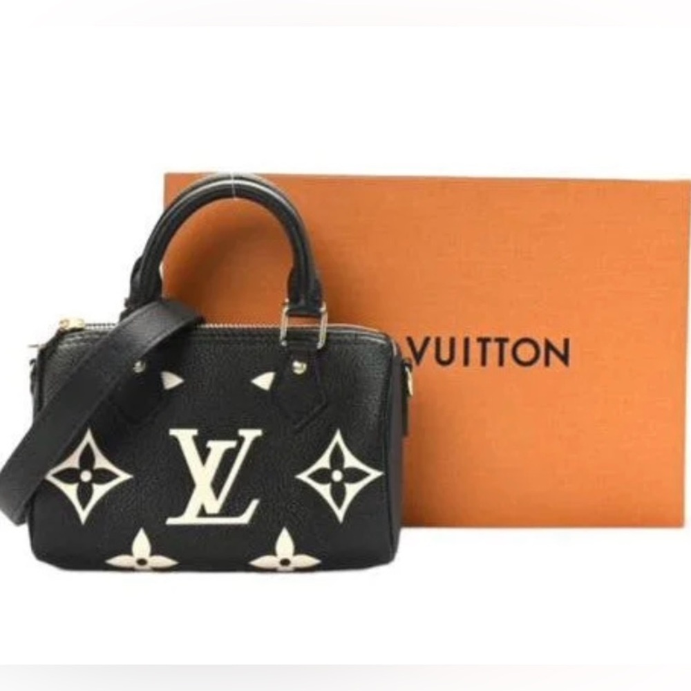 Louis Vuitton Nano Speedy Bag Bicolor Monogram Empreinte Giant. CUTE❤️